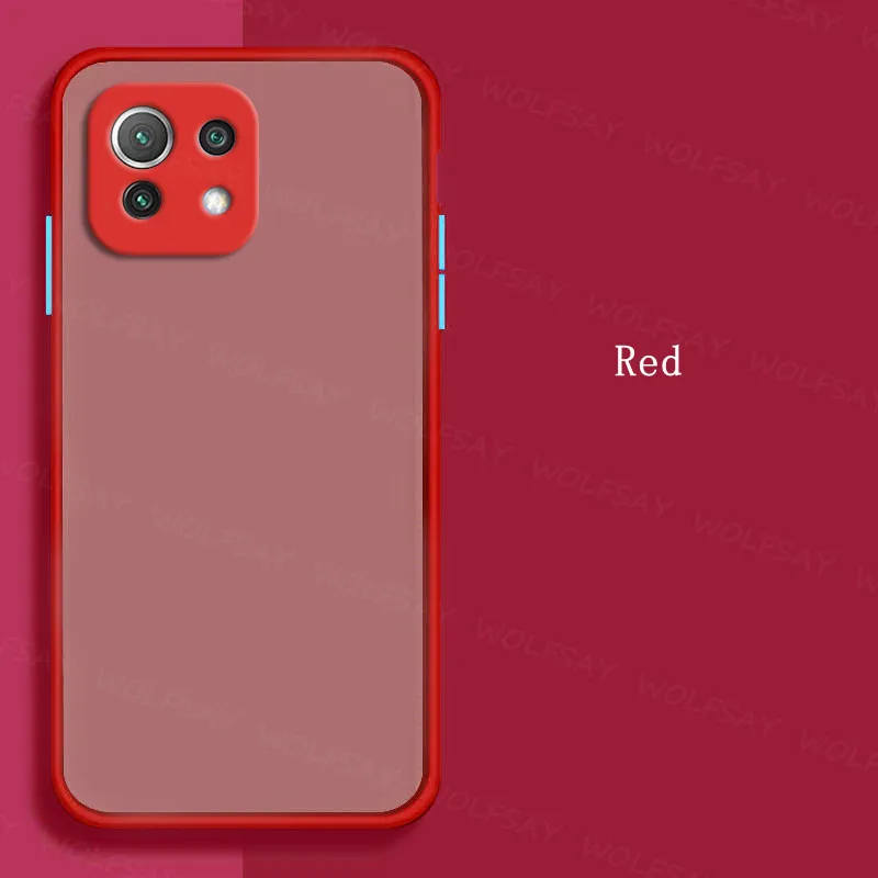 For Xiaomi Mi 11 Lite Case for Xiaomi Mi 11 Lite Cover Silicone Matte Translucent Shockproof Bumper Case For Mi 11 Lite Fundas