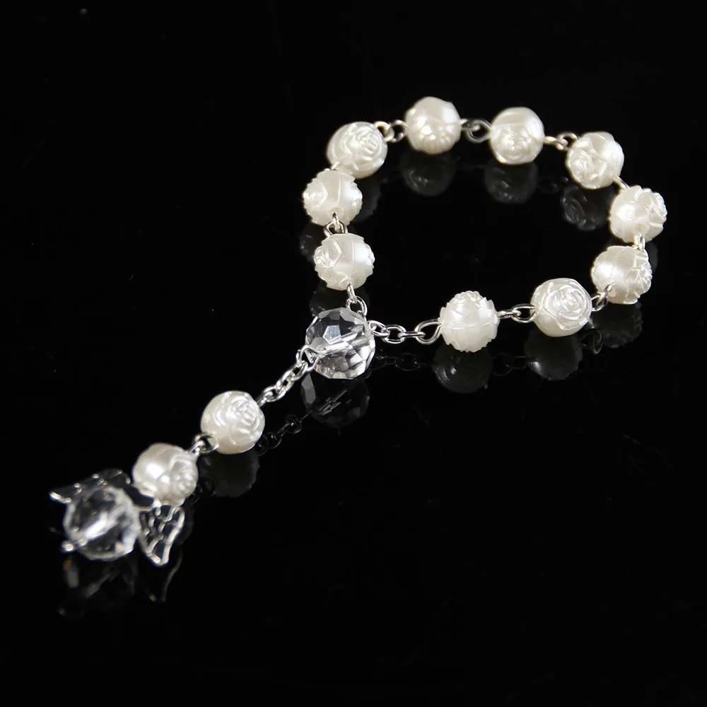 Ангел подарки на крещение единый цвета слоновой кости сувениры recuerditos para bautizo finger rosaries крестины сувениры Причастие