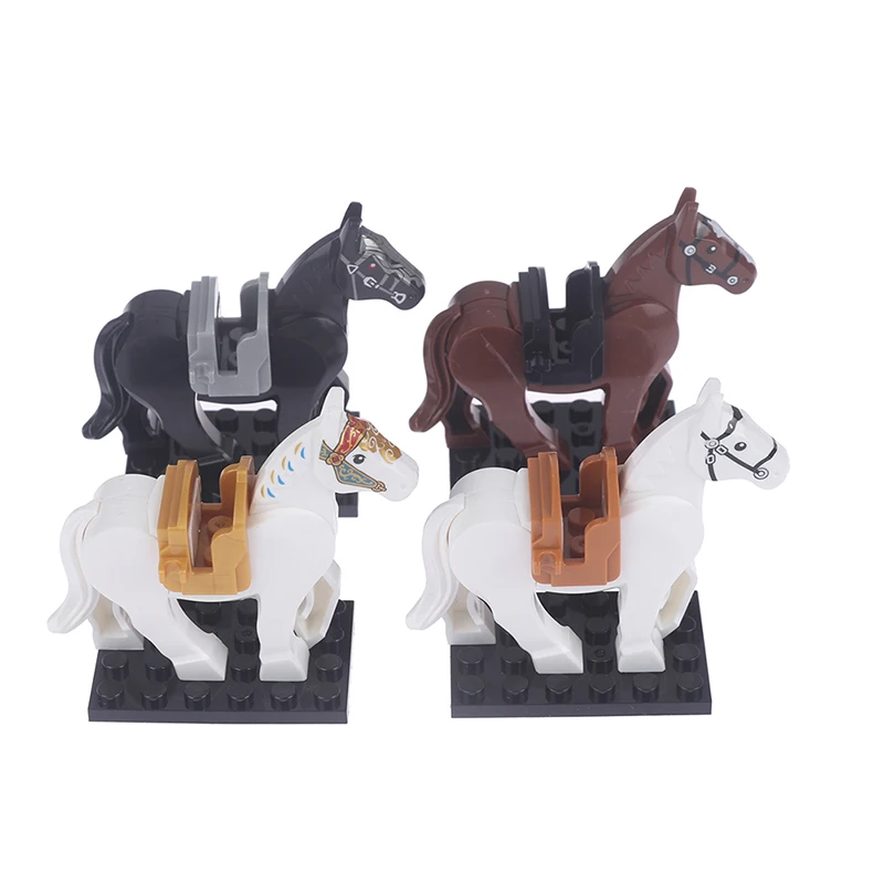 

1PC Horse Buliding Blocks Mini Blocks Action Figures War Medieval Knight Horse Building Blocks Model Toys Assembled Toy
