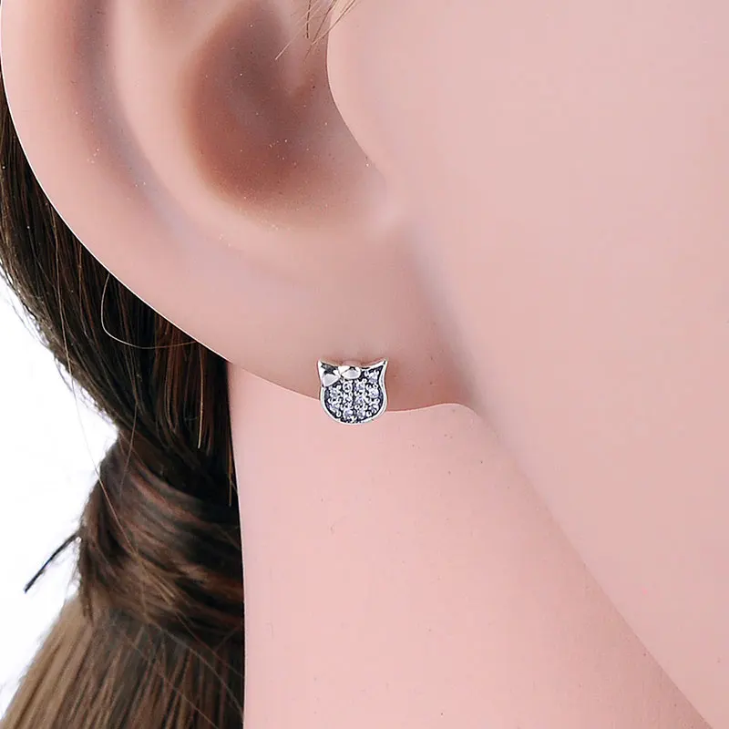 Серьги гвоздики женские из серебра 100% пробы с фианитом|Серьги-гвоздики| |