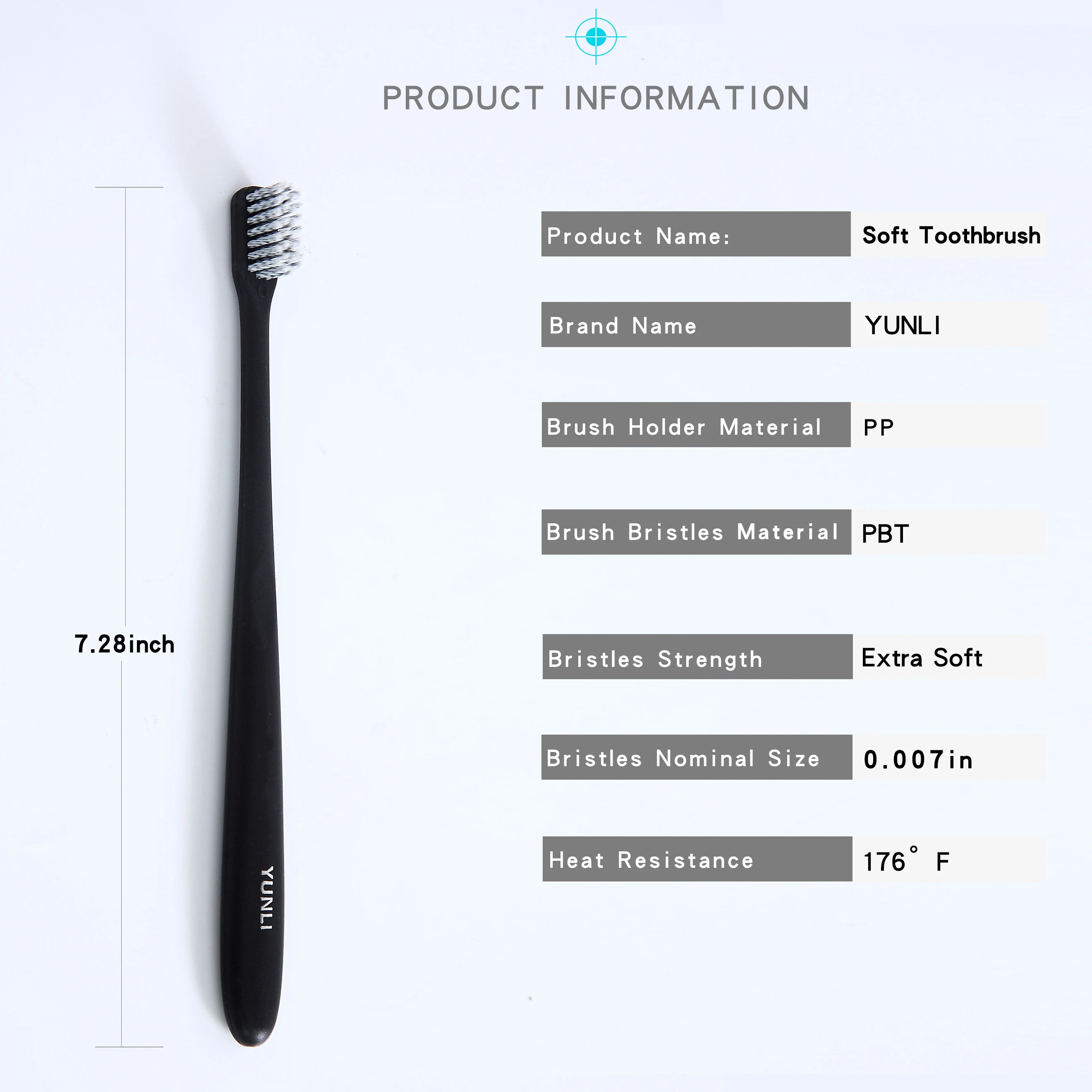 Сверхмягкая многоцветная зубная щетка YUNLI 6 с самостоятельной упаковкой подходит