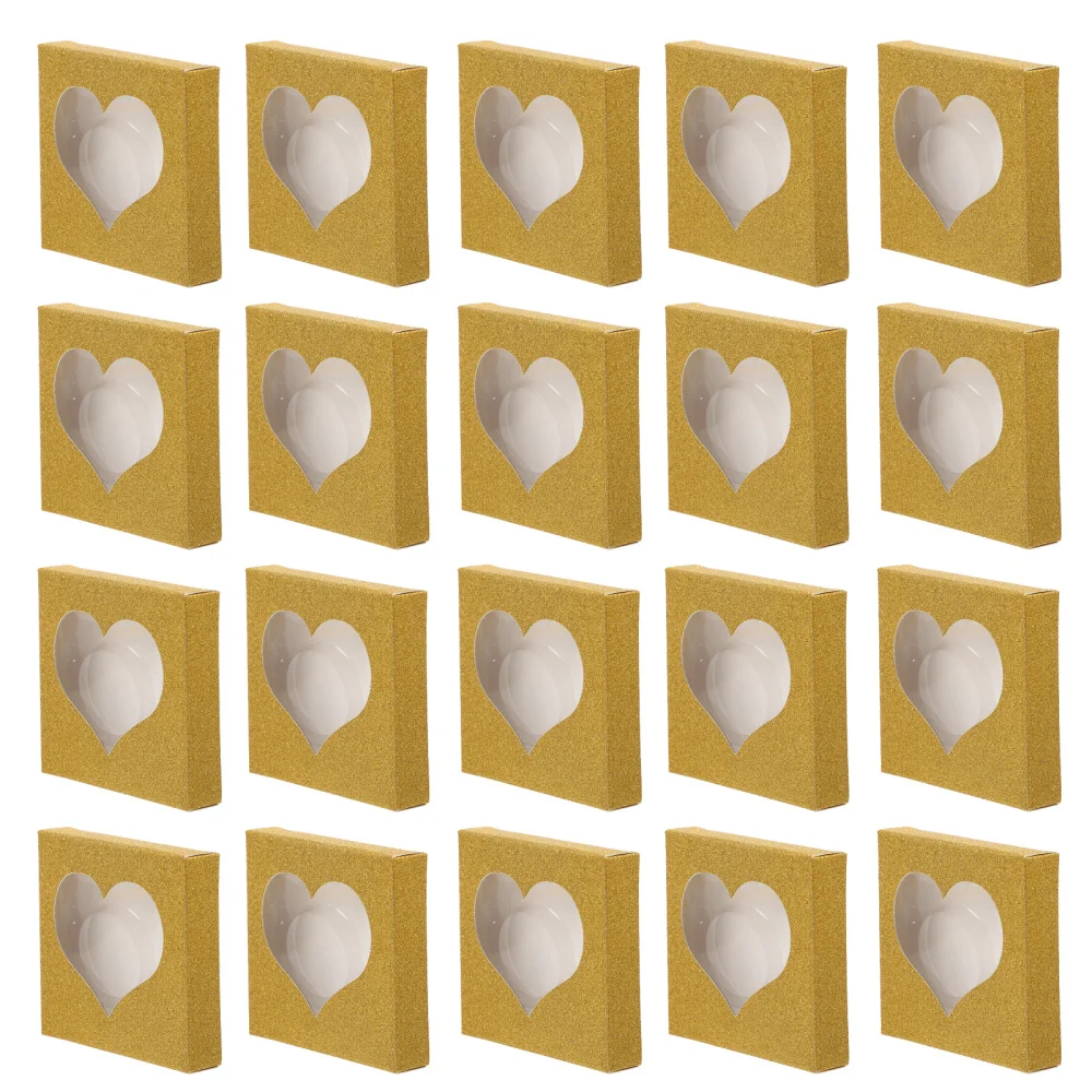 

50pcs Glitter False Eyelash Box Empty Eyelash Storage Box Lash Container
