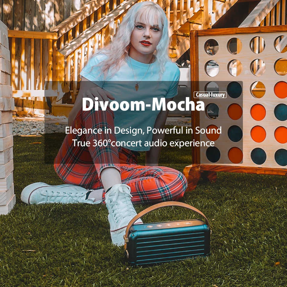 Divoom мокко 40 Вт превосходный бас Портативный беспроводной Bluetooth динамик Ретро дизайн 6 драйверов для 25 ч воспроизведения умный дом украшения