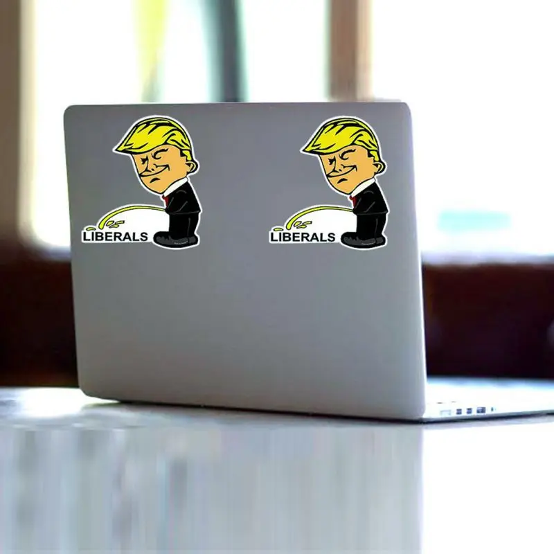 Universal Trump Pissing Liberals Shaped Sticker Funny Peeing Political Pro Vinyl Decal Car Bumper | Автомобили и мотоциклы