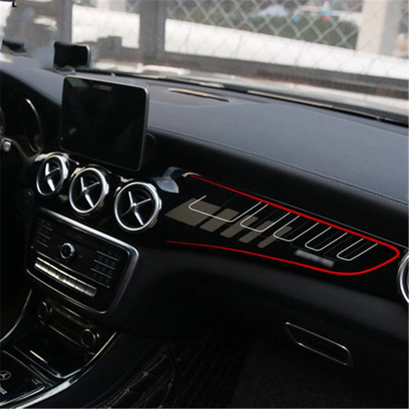 

Dashboard Centre Console Cover Trim For Benz CLA GLA W117 X156 CLA45 GLA45 Car Interior Decoration Strip Stickers