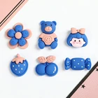 1 комплект, подвеска в виде синего медведя из мультфильма для обуви Croc Jibz, сумки для мобильных телефонов, чашки, украшения для автомобиля сделай сам, Crocs, джинсы для женщин, детей, подарок на Рождество