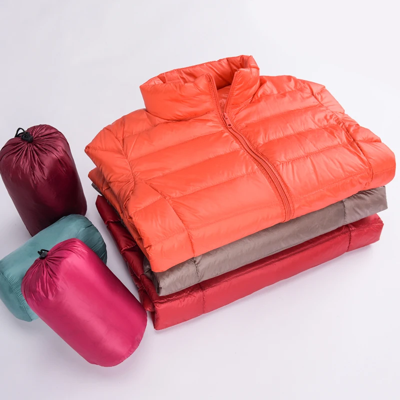 

Ultra Light Large Size Thin Down Jacket Women Autumn and Winter New Casual Keep Warm White Duck Down Coats Women's Outerwear