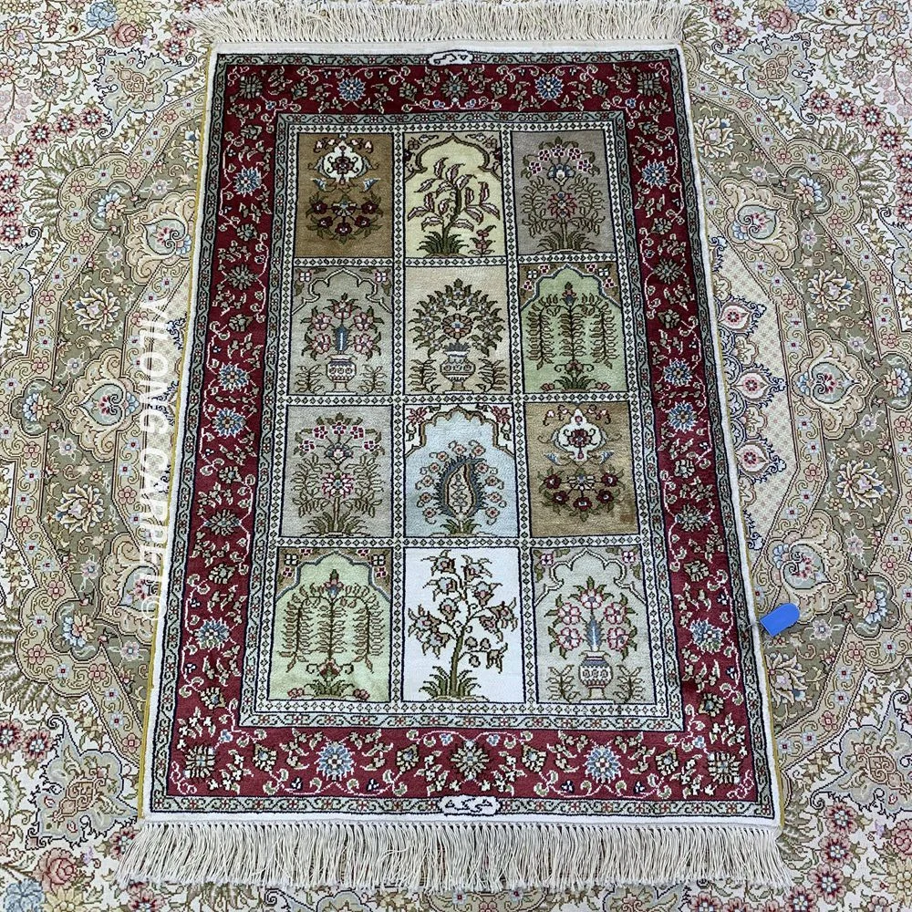 Yilong 2 'x 3 'ковер из шелка в турецком стиле ковер ручной работы для сада