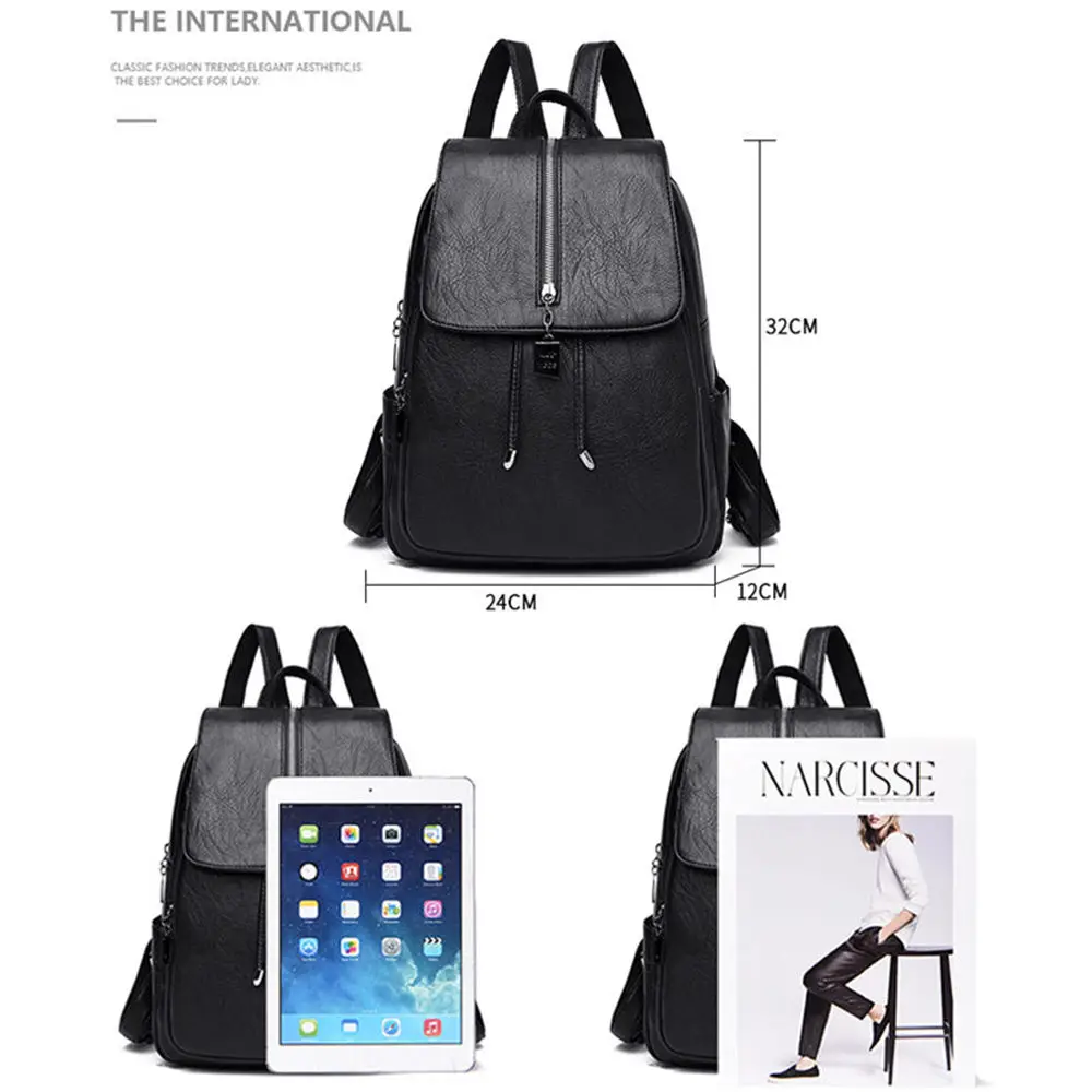 Модный женский рюкзак кожаные ранцы для девочек подростков школьный ранец на