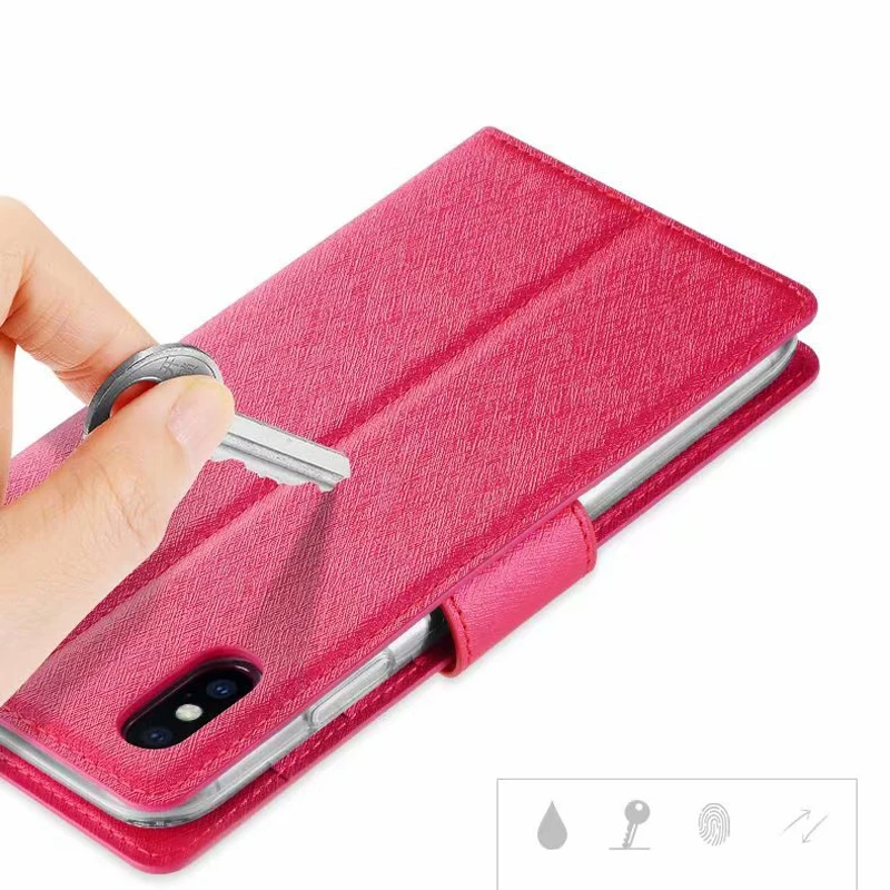 Шелковый кожаный чехол-книжка для Apple iPhone 11 Pro Max XR XS 10S 5 5s SE 6 6S 7 8 Plus X Funda | Мобильные