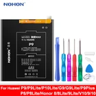 NOHON для Huawei P9 P10 P8 G9 Lite P9 плюс P10 плюс P20 Honor 8 8lite Honor 9 Lite V10 9 10 5C батарея HB366481ECW Замена Bateria
