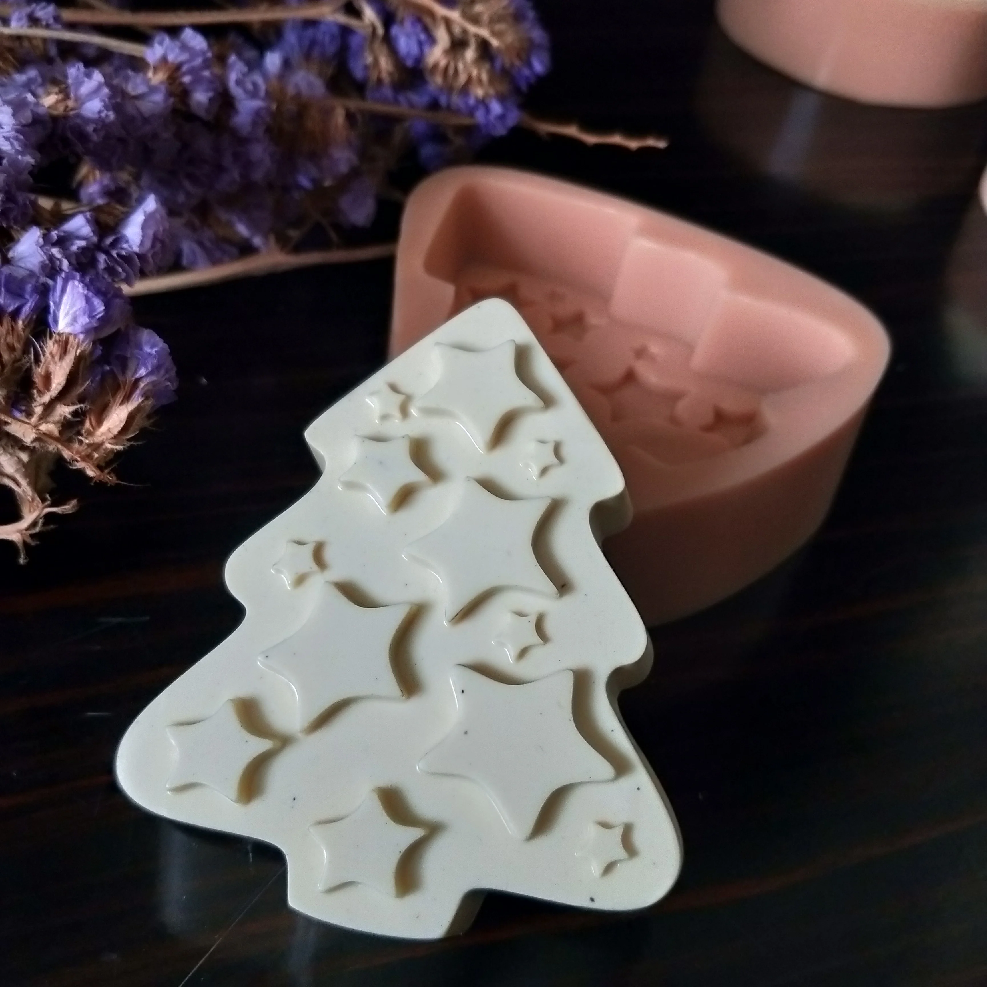 Новогоднее мыло Рождественская силиконовая форма звезда Рождество фотоформа