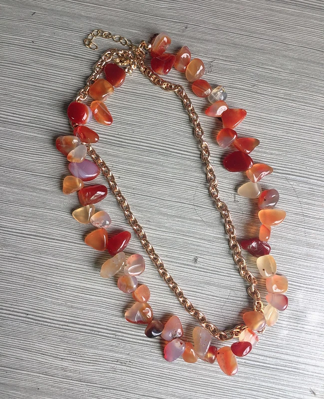 bohemian boho Vintage natural crystal stone beads Statement Gold Color Choker Metal Long Chain Necklace for Women Jewelry Gifts | Украшения