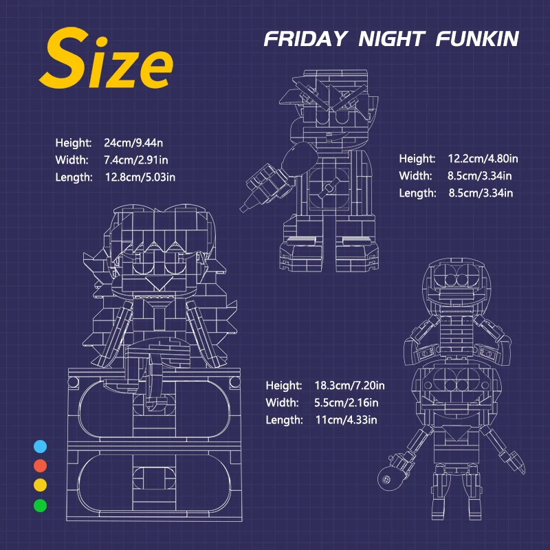 MOC Cartoon Character Game For Friday Night Skid and Pump Boyfriend Girlfriend Figure Model Building Blocks Set Toy Children | Игрушки и