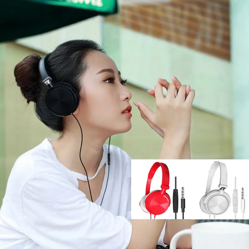 Наушники без микрофона Проводная гарнитура наушники на ухо HiFi Звук музыка стерео наушники с/без микрофона наушники