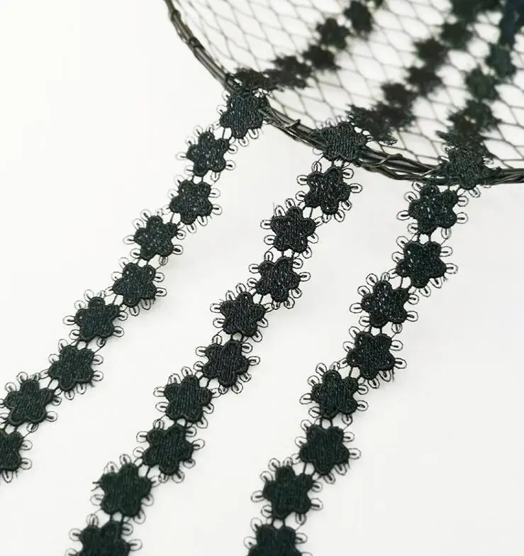 Бесплатная доставка Высокое качество 3 метра розовый черный цветок кружевная