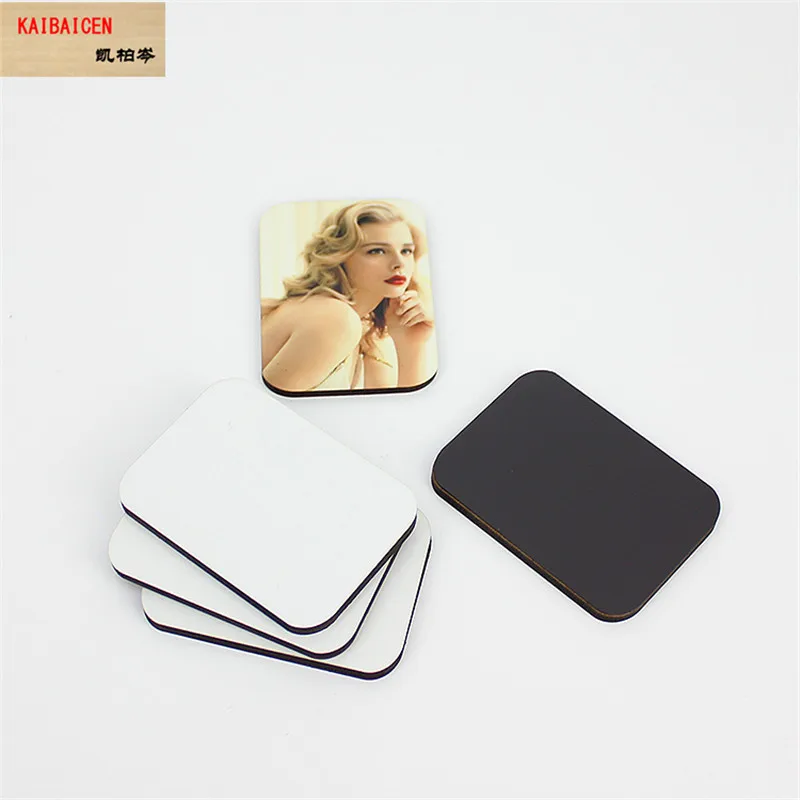 

20pcs/lot Sublimation blank DIY Fridge Magnets Wooden rectangle MDF Refrigerator Sticker Creative Magnets Birthday Gift