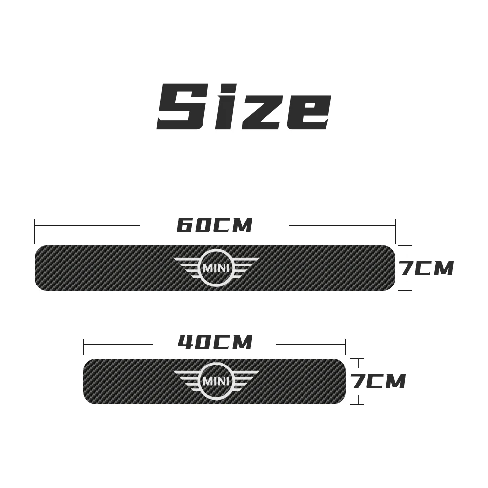 Car styling 4Pcs Threshold Door Sill Pedal Protector Carbon Fiber Stickers For BMW Mini Cooper R56 R50 R53 F56 R60 Accessories | Автомобили