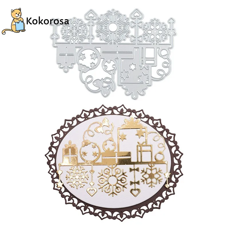 Kokorosa снежинки штампы Подарочная коробка металлические для изготовления карт