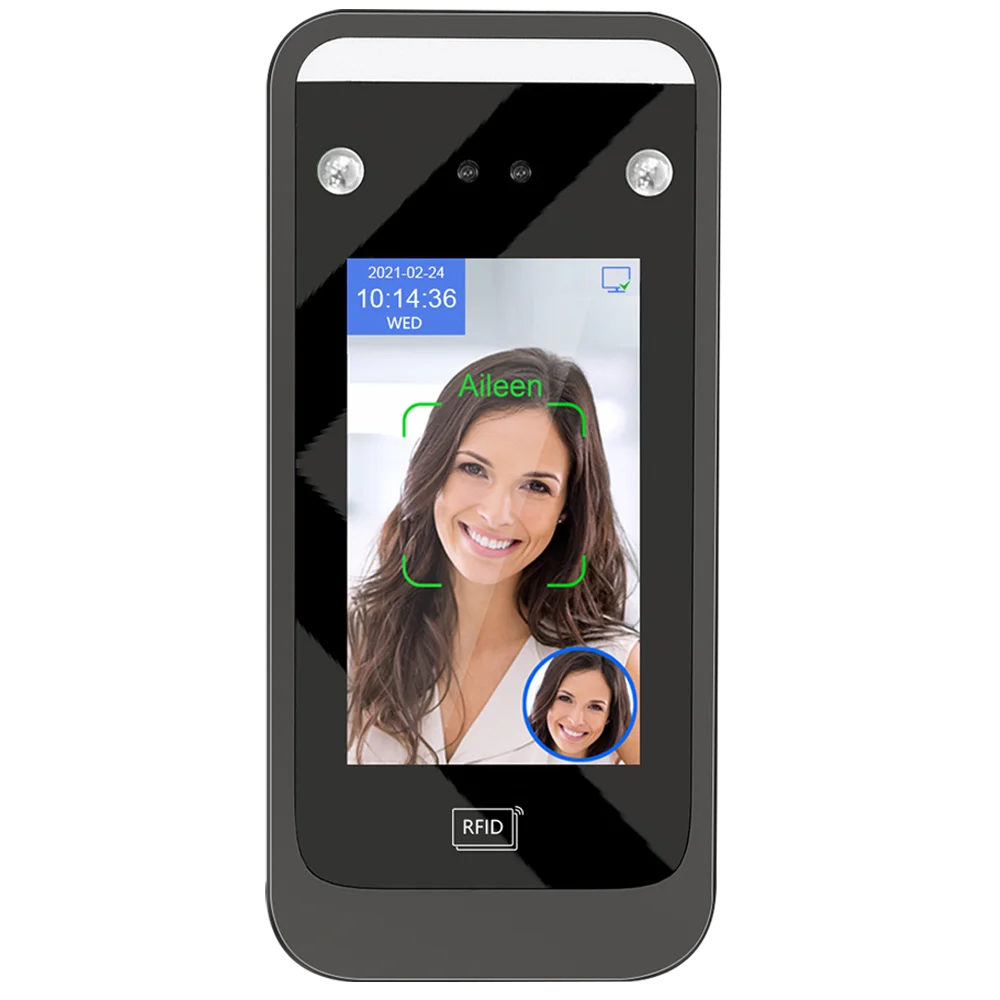4.3 inch Dynamic Facial Detection Door Lock Access Control Time Attendance IR Face Recognition 125Khz RFID Keypad TCP/IP USB - купить по