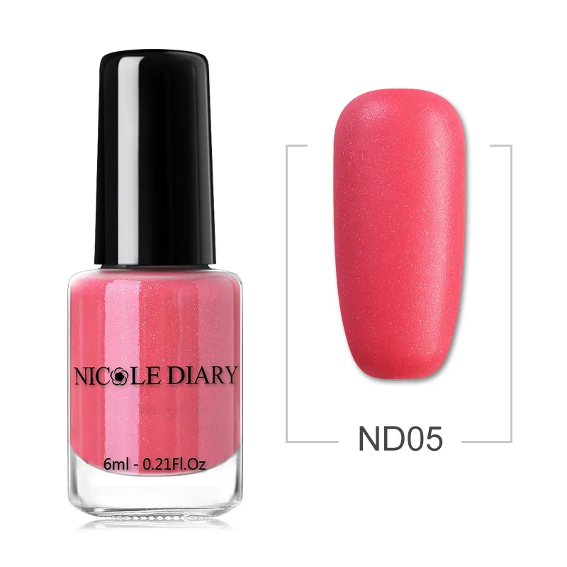 Matte 05 NICOLE DIARY голографический лак для ногтей тепловой блеск Хамелеон Температура Изменение цвета маникюрный лак градиентный лак для ногтей - Цвет: Matte 05