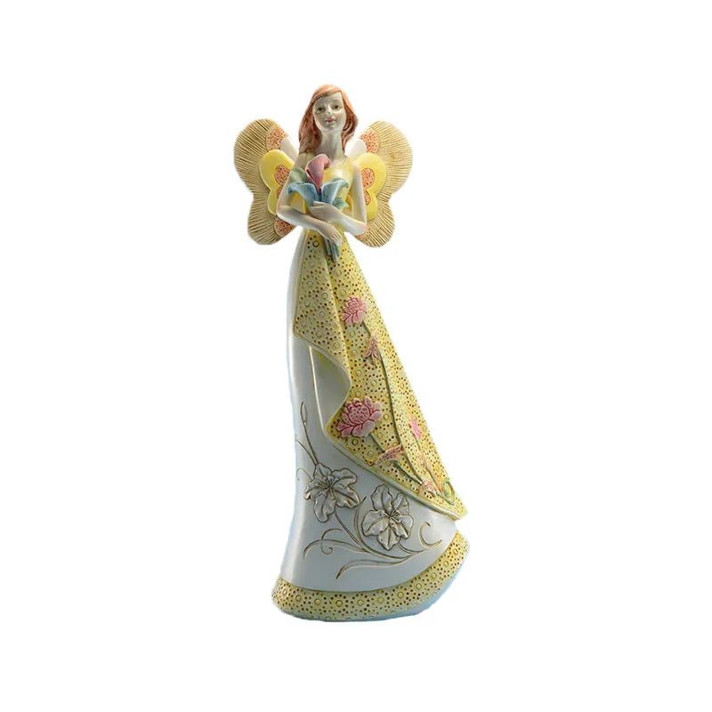 

European Creative Character Angel Gift Wine Cabinet Porch Living Room TV Cabinet Decor Resin Decoration Wedding Gifts M2161