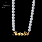 Цепочка Женская перламутровая, из нержавеющей стали