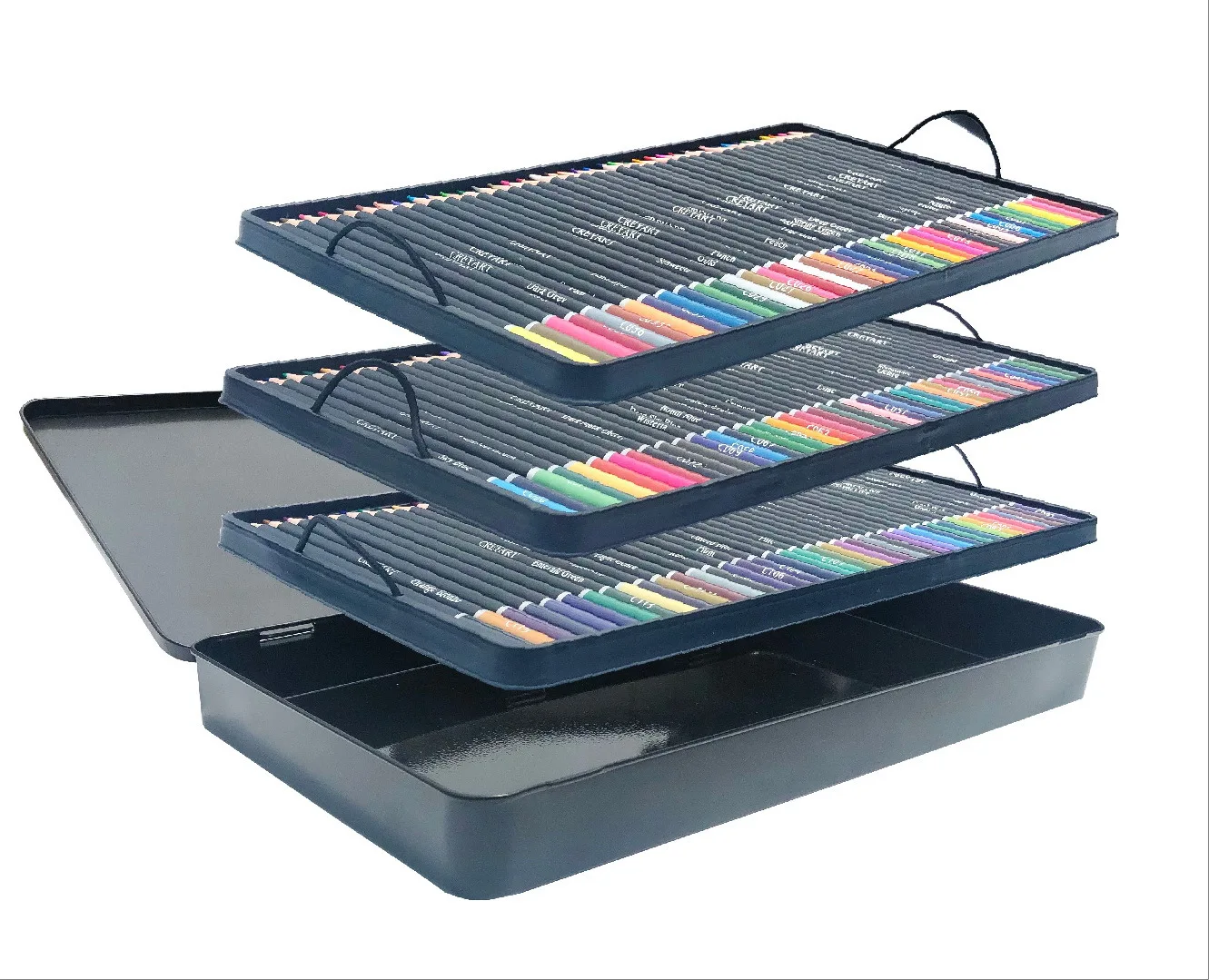 Caja de hierro para pintura profesional, juego de l&aacute;pices de colores de alta calidad, 120 colores-2