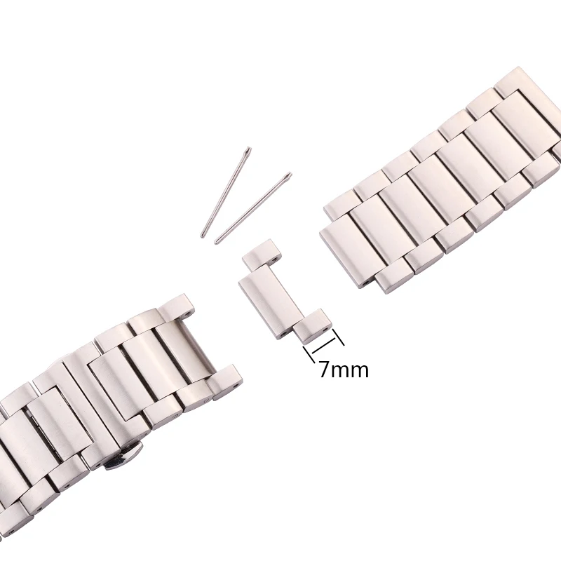 18mm 20mm 22mm Stainless Steel Watchbands For Gear S3 Galaxy Watch 3 41 45mm Bracelet Silver Metal Wrist Strap Band