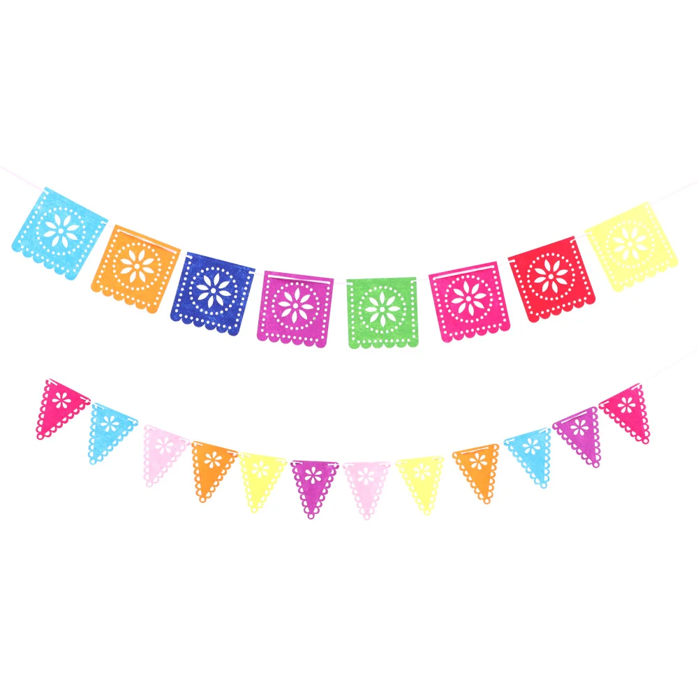 

2 Sets Mexican Pinata Party Hanging Ornament Decorative Banner Party Decoration