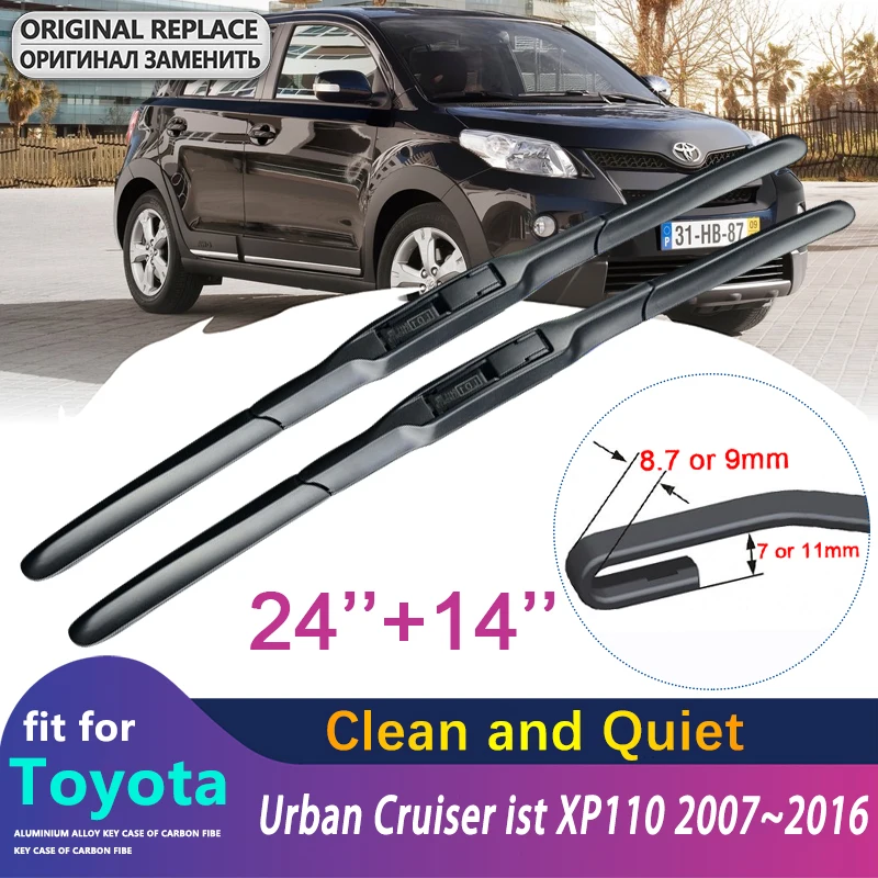 For Toyota Urban Cruiser ist XP110 2007~2016 Windscreen Wipers Car Wiper Blades Car Accessories 2008 2009 2010 2011 2012 2013