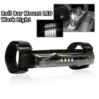 1pc universal roll bar mount led work illumination light decor for atv utv motorcycle car truck off road bumper light top light