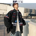 Мужская бейсбольная куртка в стиле Харадзюку, повседневная куртка оверсайз в стиле хип-хоп, японская ветровка в Корейском стиле, 2021