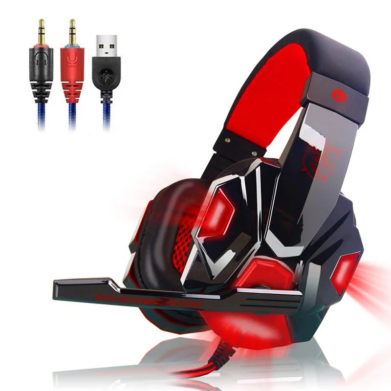 Игровая гарнитура PC780 с светодиодный фоном проводные наушники со стереозвуком и