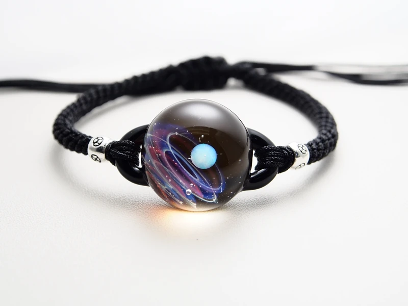 necklace 27 Вселенная планеты стеклянные браслеты из бисера и браслеты галактика модные ювелирные изделия галактика солнечной системы браслет для женщин Рождество - Окраска металла: necklace 27
