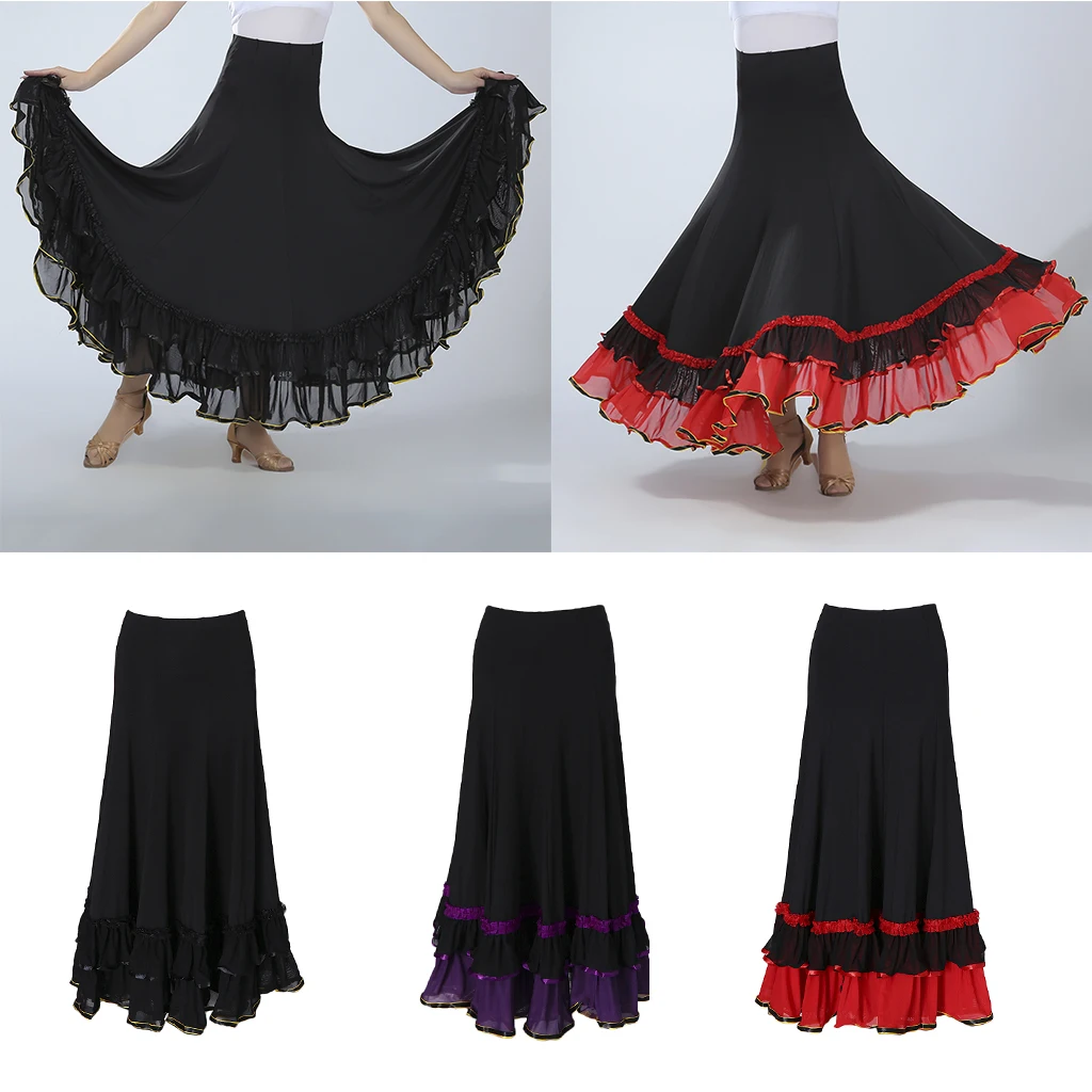 

Skirt Ballroom Dance Skirt Dress Party Costume Practice Dancewear