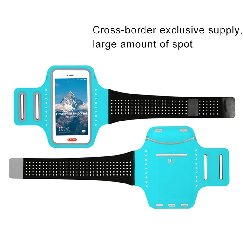 

2021 Elastic Water Resistant Cell Phone Armband Full Screen Case Running Holder For IPhone Galaxy Adjustable Strap Pocket Key