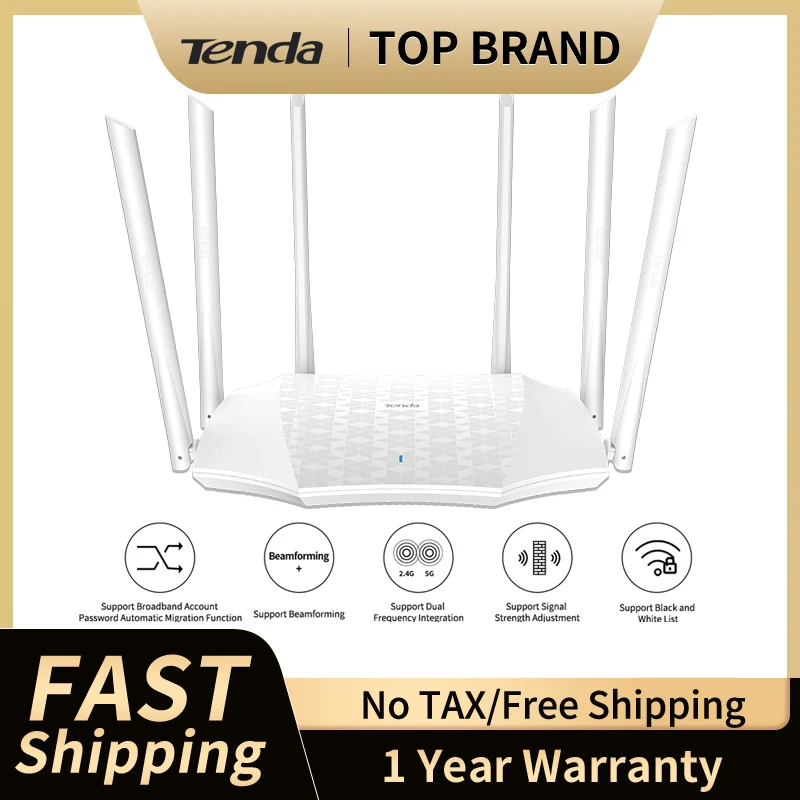 Tenda AC21/AC5S маршрутизатор Gigabit AC2100 2 4 ГГц 5 0 двухдиапазонный 2033 Мбит/с беспроводной