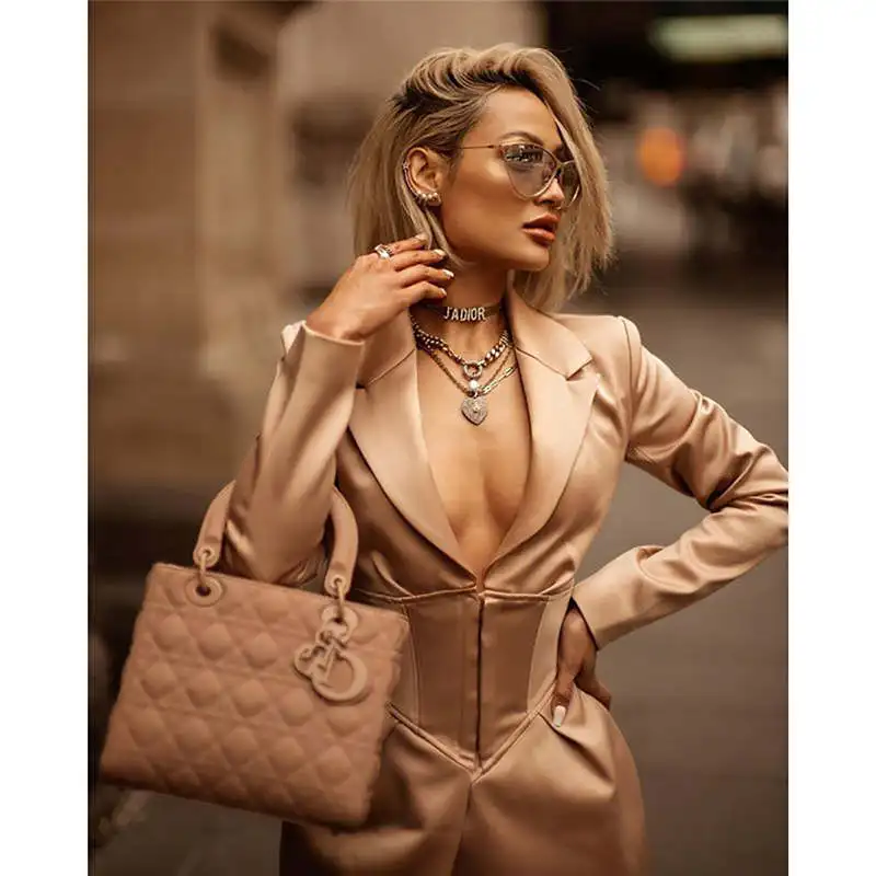 Женские Длинные блейзеры и куртки с глубоким V-образным вырезом отложным