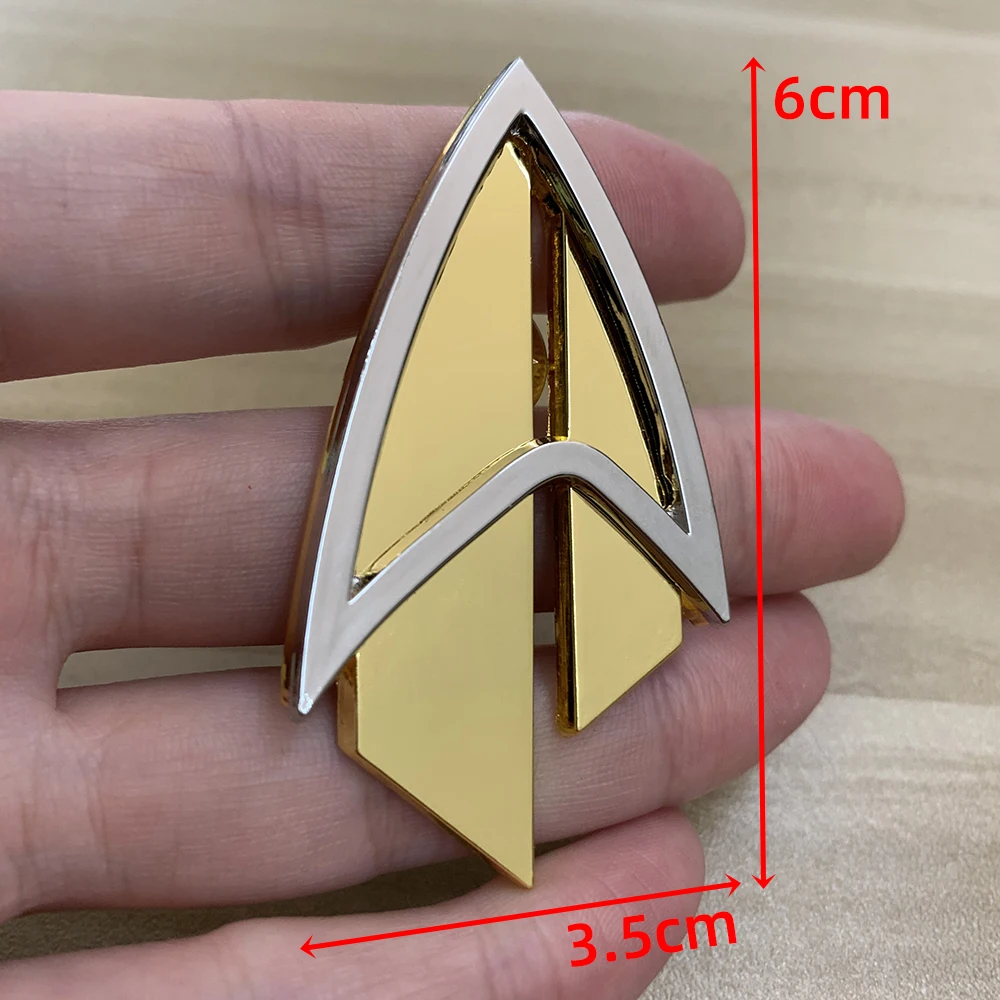Значок Admiral JL Picard Золотая брошь для общения нового поколения значок со звездой
