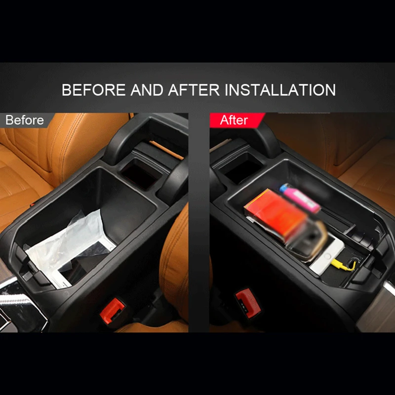 

For BMW X3 G01 2018 Interior Center Central Glove Black Storage Box Armrest Boxes Container Organizer Tray Holder