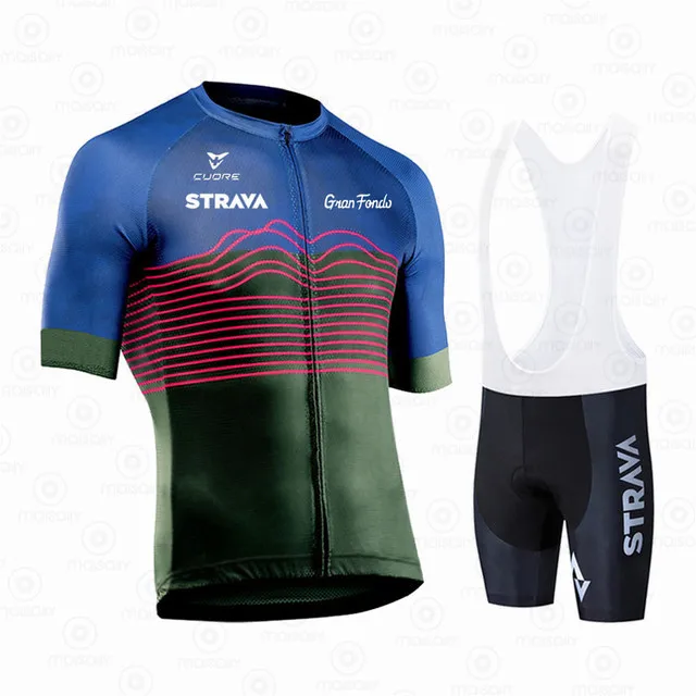 

Summer New Cycling Jersey Suits Bicycle STRAVA Bike Short Sleeve Sportswear Wear Cycling Clothing Maillot Cycling Jersey Sets
