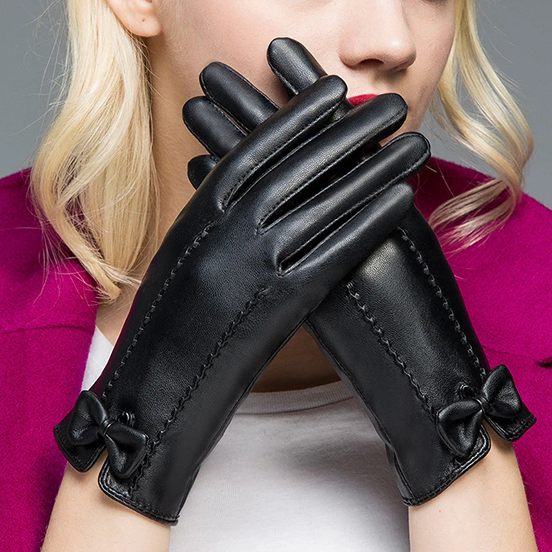 

Tactil Glove Women Touched Screen Gloves Men Leather Gloves Autumn Winter Full Finger Unisex Warm Thermal Glove Mittens