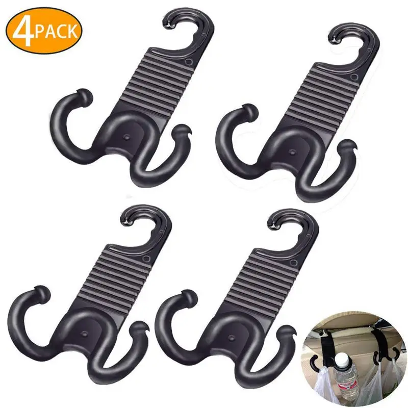 4 упаковки Автомобильная вешалка на подголовник заднего сиденья держатель