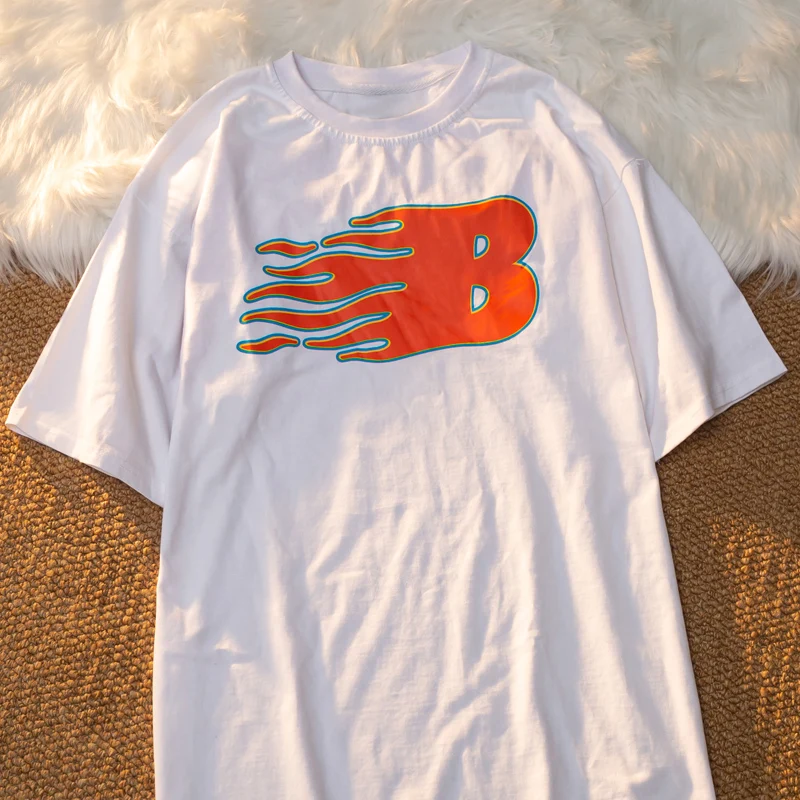 Летняя рубашка с изображением пламени футболка для мужчин и женщин