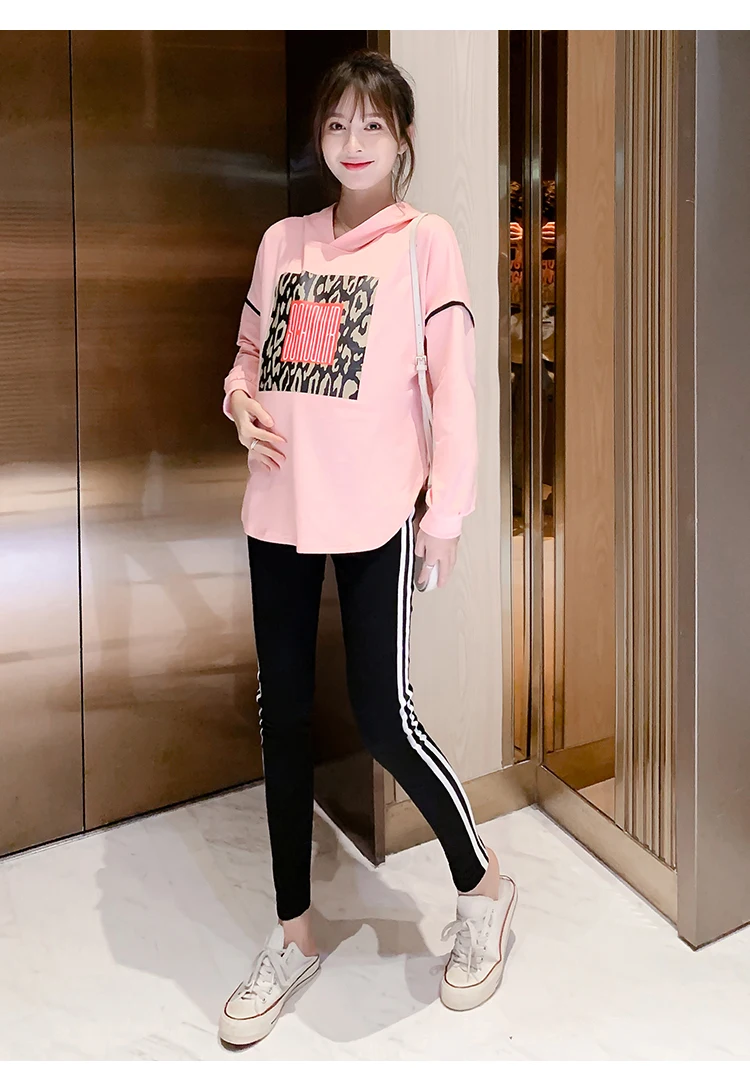 Spring Maternity Top Leggings Suits Long Sleeved Sweatshirt Sets Clothes for Pregnant Women Sports Hoodie Autumn Clothing C880