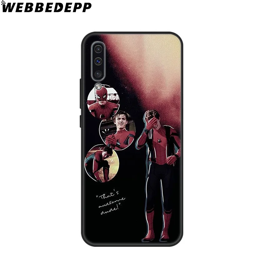 Tom Holland Человек-паук мягкий чехол для samsung Galaxy A70s A50s A40s A30s A20s A20E A10s Note 8 9 10 плюс |