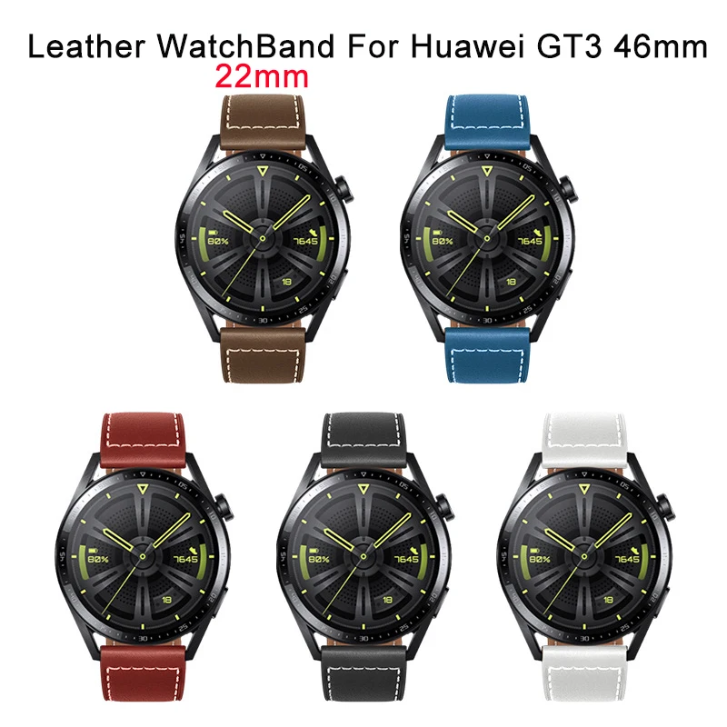 Original leather strap For Huawei watch GT3 46mm Honor Magic watch band For Huawei GT 42mm GT2 pro 22mm watchband Belt Wristband