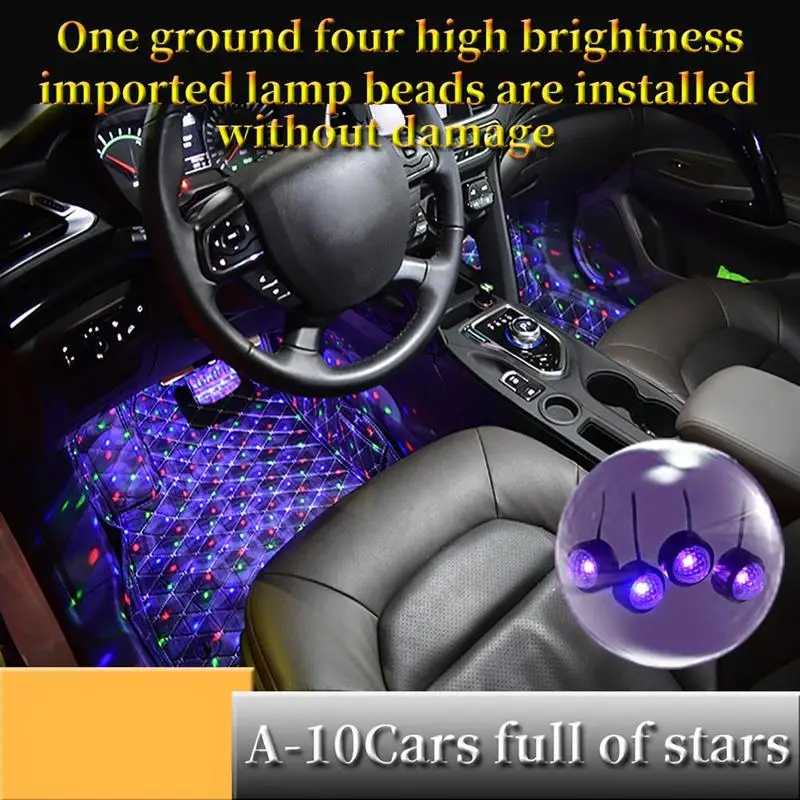 USB LED Car Atmosphere Ambient Star Light DJ RGB Colorful Music Sound Lamp Christmas Interior Decorative | Автомобили и мотоциклы