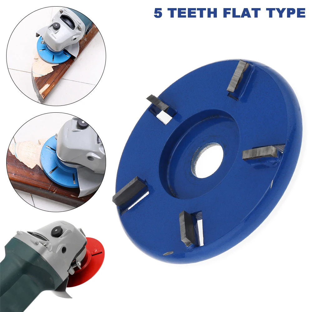 5 Tooth 90mm 16mm Wood Carving Disc Tool Angle Grinder Accessories Milling Cutter Flat Type Fit for Grinding Plane | Инструменты